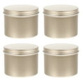 thumbnail image 1 of Shisuyan Aluminum Tea Container Matte Gold 4Pcs 2.55X2.55X1.97in, 1 of 9