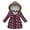 Wine, variant on Wavsuf Kids Jackets for Girls with Hood for Winter Navy Coats Size 10 Years