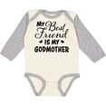 thumbnail image 3 of Inktastic My Best Friend is My Godmother with Hearts Boys or Girls Long Sleeve Baby Bodysuit, 3 of 5