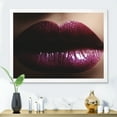 thumbnail image 3 of Designart 'Close-Up Of Woman Plump Lips With Glitter' Modern Framed Art Print, 3 of 4