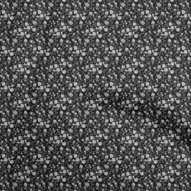 oneOone Cotton Cambric Black Fabric Baroque Sewing Craft Projects Fabric Prints By Yard 42 Inch Wide
