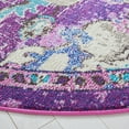thumbnail image 3 of SAFAVIEH Madison Elinor Traditional Distressed Area Rug, Lavender/Light Blue, 6'7" x 6'7" Round, 3 of 8