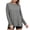 Gray, variant on Kukoosong Women's Oversized Long Sleeve Pullover Top with Crew Neck and Side Slit, Casual Loose Fit T-Shirt for Gym Workout and Daily Fitness