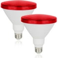 thumbnail image 1 of HENF-LED Lumière d'Inondation Rouge - Ampoule de Base PAR38 E26, 15W (Équivalent 100W), 2 Pack, Adapté pour Extérieur, Intérieur, Chambre, Décoration de Fête, Porche, Noël, 1 of 4