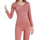 thumbnail image 1 of Guardurnaity Ropa interior térmica Elástico Sólido de piezas Transpirable Amigable con la piel Cuello Traje cálido Ropa de invierno Conjunto de conjuntos de ropa Rosado, 1 of 6