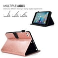 thumbnail image 7 of iPad mini 4 Case, iPad mini 2 3 Case Cover, Allytech PU Leather Folio Glitter Sparke Protective Multi Angle Stand Auto Sleep Wake Case Cover with Pencil Holder for Apple iPad mini 1 2 3 4, Rosegold, 7 of 7