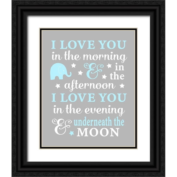 Robinson, Tamara 15x18 Black Ornate Wood Framed with Double Matting Museum Art Print Titled - I Love You in the Morning
