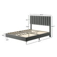 thumbnail image 6 of Full Bed Frame Modern Velvet Upholstered 11 Inch Bed Frame with Headboard No Box Spring Needed (Full), 6 of 7