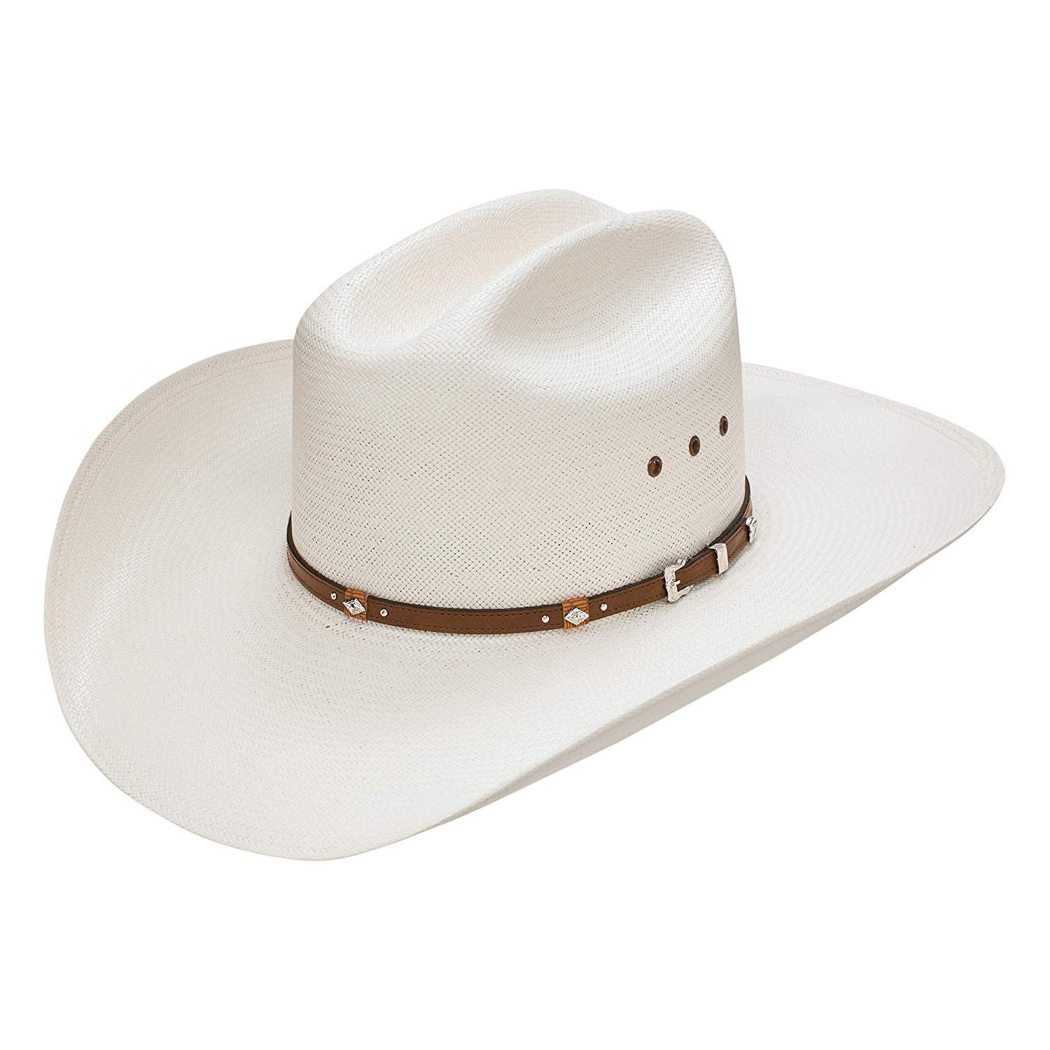 Resistol Strait Collection 10X Cady Straw Cowboy Hat Natural Size 7 1/4"