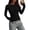 Black, variant on Long Sleeve Shirts for Women Fall Casual Boat Neck Knit Workout Going Out Tops Fitted Side Slit Basic Tees