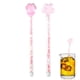 thumbnail image 1 of Varillas para agitar de vidrio, mezclador de bebidas de cóctel, barra redonda para agitar, varilla de vidrio brillante, agitador con diseño en forma de Sakura, 2 uds., 1 of 7