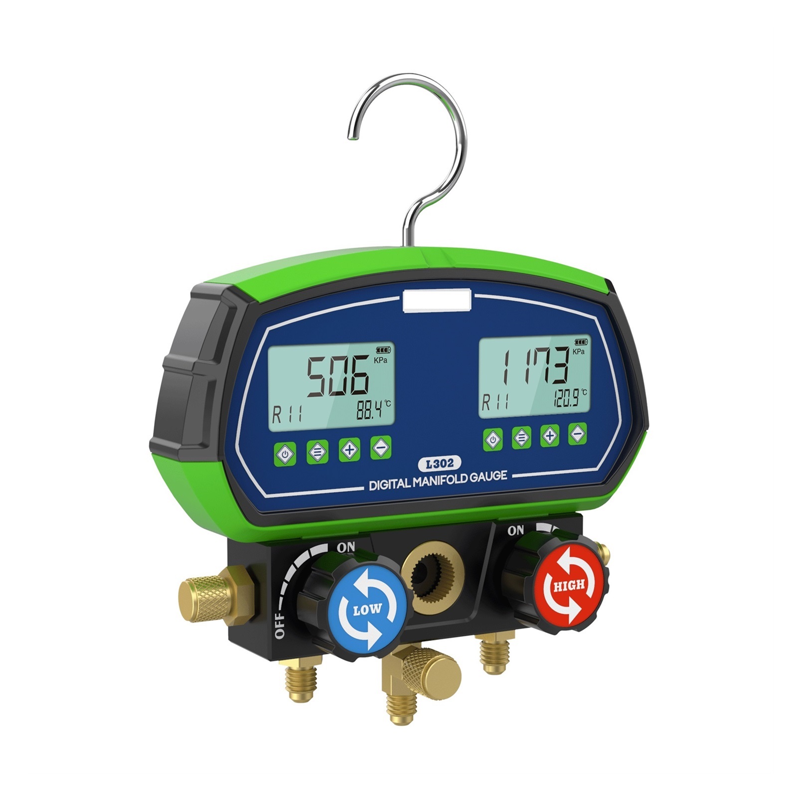 L302 Vacuum Pressure Temperature Tester Digital Refrigeration Manifold Gauge Leakage Test Refrigeration Tools
