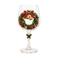 thumbnail image 2 of 3D Christmas Glass Goblet, Christmas Themed 3D Glass Cup, Holiday Party Drinkware and Table Decor for Home (D), 2 of 7