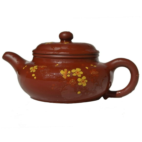 Yxhupot Teapot 8oz Chinese Yixing Genuine Dahongpao Clay Zisha Pot Handmade Classical Fanggu
