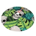thumbnail image 2 of Kll 30" Christmas Tree Skirt Skull And Palm Leaves Xmas Tree Skirts Mat For New Year Xmas Holiday Party Indoor Outdoor Home Decoration, 2 of 9