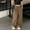 Coffee, variant on WOYY Toddler Girls Wide Leg Cargo Pants Solid High Waist Long Pants Loose Casual Trousers