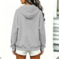 thumbnail image 4 of Zip Up Hoodie Women Casual Oversized Sweatshirt Lightweight Jacket | Womens Hoodies Long Sleeve Y2K Hooded Sweatshirt Women Fashion Zipper Fall Jackets With Pocket, 4 of 5