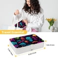 thumbnail image 5 of Alien PU Leather Earring Holder with Removable Compartment, Portable Necklace Organizer, Travel Organizer, Jewelry Display, 5 of 6