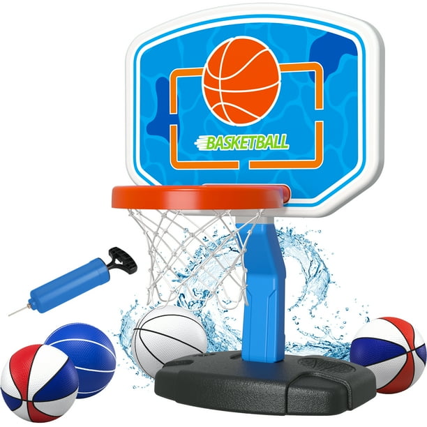 QDRAGON Mini Pool Basketball Hoop Poolside, Pool Toys with 4 Balls/2