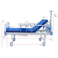 thumbnail image 3 of Cama Hospitalaria Manual Porta Suero/bandeja Comida Colchon Big Room A209-2, 3 of 9