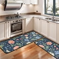 thumbnail image 3 of Kitchen Rugs Sets Of 2,Pioneer Flower Floral Print Pattern Anti Fatigue Kitchen Mat Rugs Non Slip Washable,Decorative Kitchen Floor Mats for Kitchen,Sink,Laundry,17"x47"+17"x47", 3 of 5