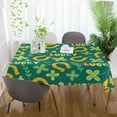 thumbnail image 6 of Saint Patrick Clover Tablecloth Rectangle Colorful Table Cloth Large Square Table Cover for Dining Kitchen Party 60"x90" Decor Gift, 6 of 7
