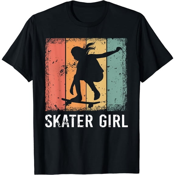 Cool Skater Art Women Girls Skateboarding Skateboard Skating T-Shirt Black X-Large