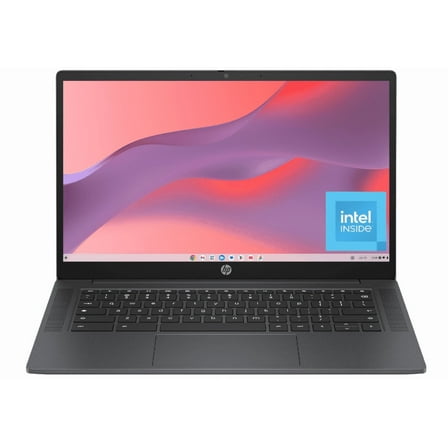 HP Chromebook 14 inch Laptop, HD Display, Intel Processor N100, 8 GB RAM, 128 GB UFS, Intel UHD Graphics, Chrome OS, Chalkboard Gray, 14a-nf0099nr