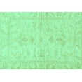 thumbnail image 1 of Ahgly Company Machine Washable Indoor Rectangle Oriental Turquoise Blue Traditional Area Rugs, 3' x 5', 1 of 4