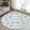 Teal green, variant on Small Round Rug 3 Ft, Blue Daisy Non Slip Area Rug for Bedroom, Spring Floral Summer Botanical Watercolor Washable Low Pile Circle Carpet Door Mat for Indoor Home Kitchen Entryway Nursery Decor