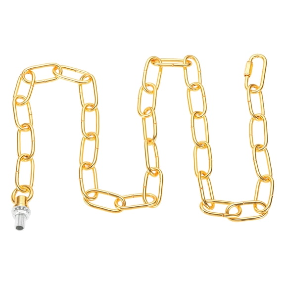 Uxcell 3 Ft Light Fixture Chain, 1 Set Lighting Chain with Quick Link Connectors Up to 110 lbs Gold Tone