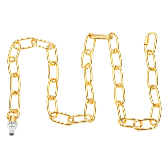 Uxcell 3 Ft Light Fixture Chain, 1 Set Lighting Chain with Quick Link Connectors Up to 110 lbs Gold Tone