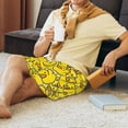 thumbnail image 6 of Kdxio Ducky Cartoon Animal Yellow Print Mens Sleep Shorts Bottoms Soft Comfy Pajama Wear Pants with Drawstring Pockets, 6 of 7