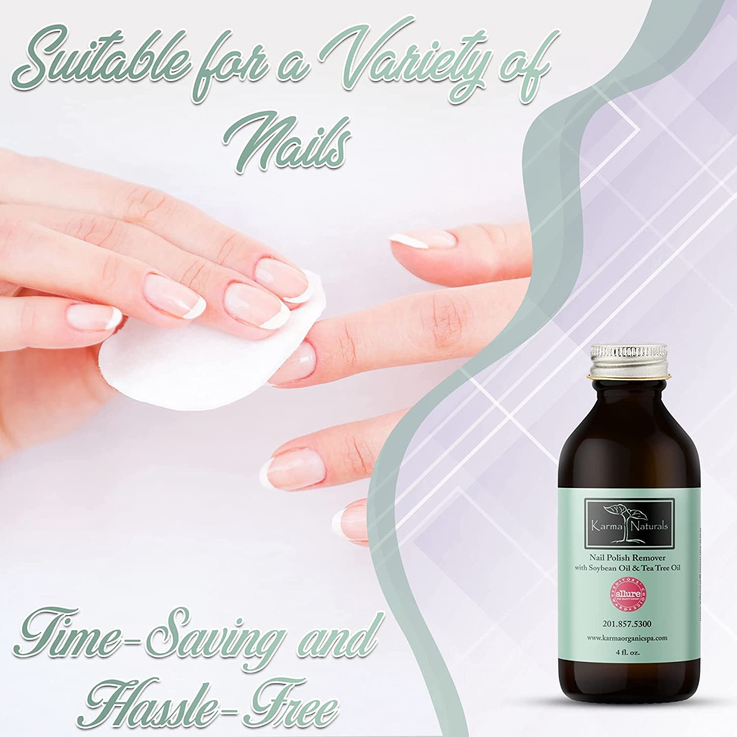 Two in One Base Coat Top Coat – Nail Polish Clear with Amazing Nail Polish Remover Tea Tree Oil Based Formula moisturize and Nourish Nails