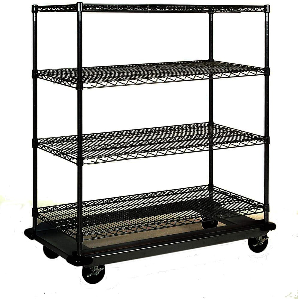 Stationary Black-LOCKERS NEW 60" Wide 24" Deep 63" High Wire Shelving 