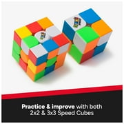 Rubik’s, 3x3 Magnetic Speed Cube & 2x2 Speed Cube 2-pack, Puzzle Cube for Ages 8 and up