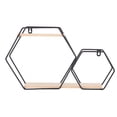 thumbnail image 2 of Easy To Use Display Storage Rack Elegant Wall Display Shelf, Wall Shelf, For Living Room Bedroom Black, 2 of 8