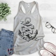 thumbnail image 2 of The Ocean Made Me Salty Tank Top, Ladies Racerback Tank Top, Vacation Tank, Beach Tank, Silver Gray, Medium, 2 of 3