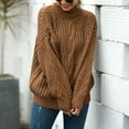 thumbnail image 5 of Women's Autumn And Winter New Knitwear Women's College Style Thick Thread Dough High Neck Pullover Sweater Comfy Clothes for Women Sweater for Young Men Tan Sweatsuit Mens Olive Sweater Winter Sweater, 5 of 7