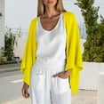 thumbnail image 4 of Baberdicy Linen Blend Open Front Cardigan, Casual Summer Cover Up, Bohemian Style Kimono, Ideal for Women Beach, Summer Evenings, Layering Over Tanks, Resort Wear Yellow, 4 of 5