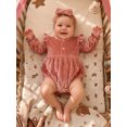thumbnail image 4 of Cenuakty Baby Girl Christmas Outfit Long Sleeve Velvet Ruffle Romper and Headband, 4 of 9
