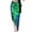 Green, variant on Women's Sequin Dance Skirt Sparkly Fringe Tie-Wrap Skirt with Side Slit Carnival Costume Skirt S