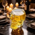 thumbnail image 2 of Skull Shaped Whiskey Glasses,5 oz Heavy Base Skeleton Drinking Cup | Clear Round Mouth Cocktail Glasses for Halloween Decor,Gifts for Cocktail Lovers, 2 of 6