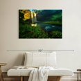 thumbnail image 2 of Elephant Stock Wailua Falls Wall Art - Horizontal Canvas Wall Art - Living Room Wall Decor - Nature Canvas - Green And Beige Decor - 39" x 26", 2 of 8