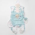 thumbnail image 3 of NKOOGH 9PCS Infant Girls Boys Outfits Long Sleeve Romper Vest Pants Hat Socks Sets for New Born Unisex, 3 of 5