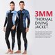 thumbnail image 4 of Eigraketly Traje de neopreno de 3MM para buceo, traje de neopreno grueso de manga larga, chaqueta, trajes de buceo, traje de Surf para aeróbic acuático, Deportes acuáticos azul METRO Eigraketly OD003290-02, 4 of 6
