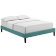 thumbnail image 2 of Modway Tessie Queen Polyester Fabric Bed Frame with Squared Tapered Legs in Teal, 2 of 6
