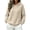 Beige, variant on Women's Chunky Knit Sweater, Drop Shoulder Pullover Hoodie for Women, Textured Long Sleeve Hooded Sweatshirt, Loose Fit Chunky Knit Pullover for Women, Casual Fall Winter Fashion Sweater White