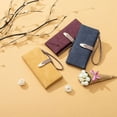 thumbnail image 3 of Cartera de mujer Cartera larga de mujer Cartera de PU Cartera con correa para la muñeca Cartera, 3 of 5