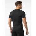 thumbnail image 3 of alpinario Men's Compression T-Shirt Moisture Wicking Breathable Short Sleeve Gym Workout High Elastic Dry Fit Baselayer Rash Guard Running Undershirt, 3 of 6